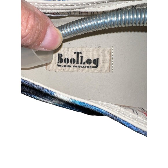 John Varvatos BootLeg Tie-Dye Slip-On Sneakers 11M Blue White No Laces - Picture 7 of 13